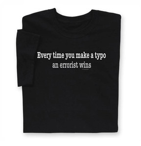 Home Discontinued Items Typo Errorists Win T-shirt - Sold out
