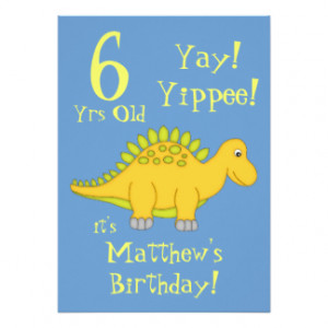Birthday Party-Cute Dinosaur/Balloon 5x7 Paper Invitation Card