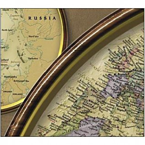 World Hemispheres Map Laminated