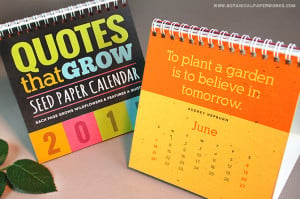 NEW! Quotes That Grow Plantable Calendar