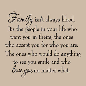 ... Family Isn't Always Blood Wall Decal Saying Home Decor Stickers Quotes