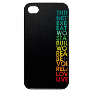 Multiple Positive Words Motivational Quotes iPhone 4 Case