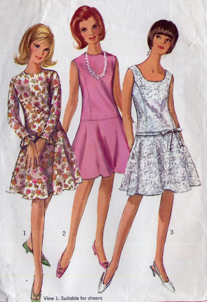 ... Sewing Ideas, Drop Waist Dresses, 1960S Vintage, 1950 Dresses Patterns