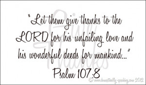 BIBLICAL QUOTES ON GIVING THANKS