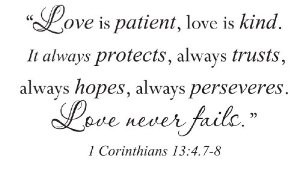 Love Patient Kind Corinthians