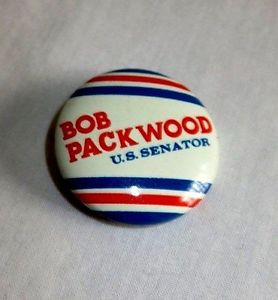 BOB PACKWOOD U S SENATOR 1974 REPUBLICAN BUTTON OREGAN SENATE RACE