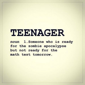 Fun definition: teenager