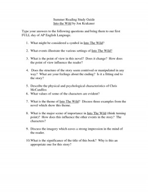 into the wild study guide contains a biography of author jon krakauer ...