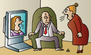 Cartoon: Quarrel (medium) by Alexei Talimonov tagged quarrel