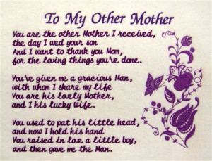 Free Cards With Poems For Mothers Day -- To My Other Mother.