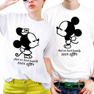 And We Lived Happily Ever After Disney Quotes Couples Matching Shirts ...
