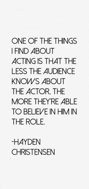 Hayden Christensen Quotes & Sayings