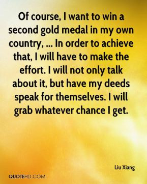 Liu Xiang - Of course, I want to win a second gold medal in my own ...