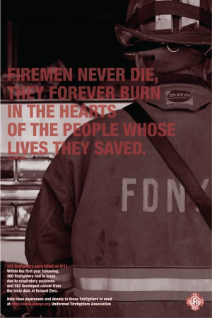11 Remembrance poster dedicated to our firefighters