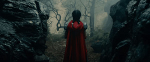Lilla Crawford as Little Red Riding Hood in the movie, into the Woods.