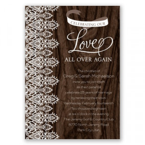 Love and Lace - Vow Renewal Invitation
