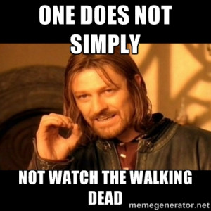 One does not simply - meme - oNE DOES NOT SIMPLY NOT WATCH THE WALKING ...