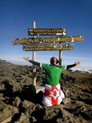 Me at the summit of Kilimanjaro
