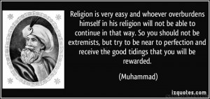 Religion Is Very Easy - Muhammad