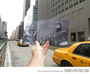 Funny photos funny Avengers scene New York