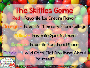 Let's Get Acquainted: Skittles Game {4-15-13 }