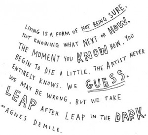 she took the leap and built her wings on the way down.