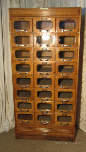 antique oak haberdashery cabinet shop counter