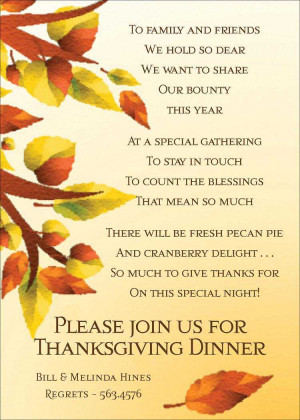 Thanksgiving Party Invitations