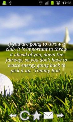 because the game of golf is never frustrating More