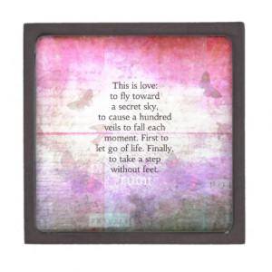 Rumi quote.Spiritual, Inspirational LOVE art Premium Trinket Box