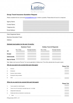 Travel Agent Quote Template