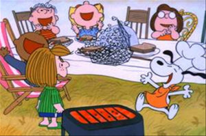 ... Brown making toast instead of turkey in A Charlie Brown Thanksgiving