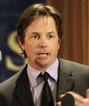 Michael J. Fox, who suffers from Parkinson's disease, in a commercial ...
