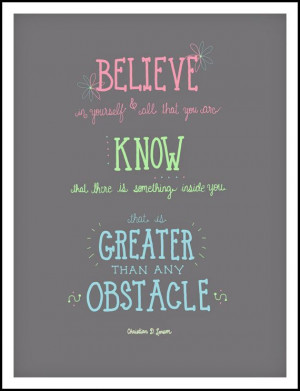 Mary Oliver Print, Believe in yourself, inspirational quotes, tween ...