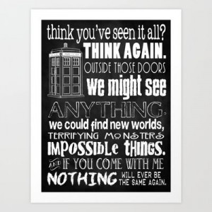 Doctor Who Quote - Nothing Will Ever Be the Same - Time Lord Quote Art ...