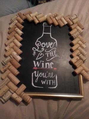chalkboard DIY wine art quote decor