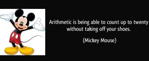 Arithmetic Is Being Abole To Count Up To Twenty Without Taking Off ...