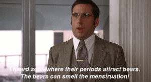 read somewhere their periods attract bears