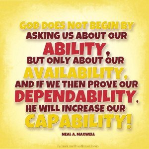Ability....Availability....Dependability....Capability