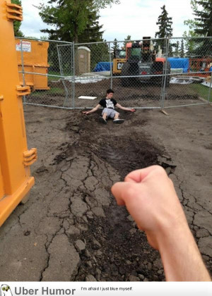 ... took advantage of certain construction problems to take this photo