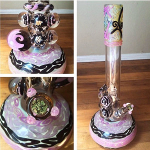 ... bong pot pink purple pipe pothead smoke weed bongbeauties girly bong