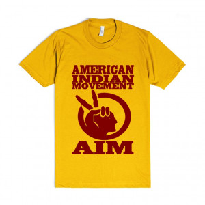 the-american-indian-movement.american-apparel-unisex-fitted-tee.gold ...