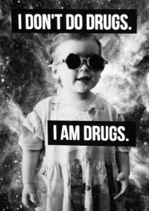 baby, black, drugs, funny, typography