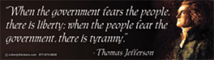 ... Stickers :: Thomas Jefferson Liberty/Tyranny Quote Bumper Sticker
