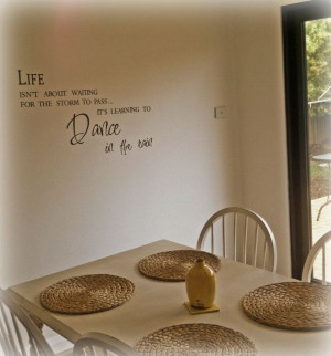 Dining room wall quote x