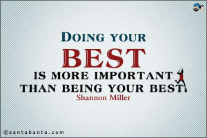 Nice quote about being your best