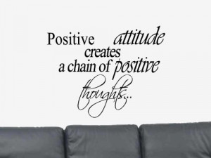 Positive Attitude Creates a chain of positive thoughts