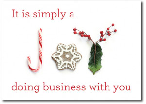 ... printed Christmas cards to send to all of your business associates