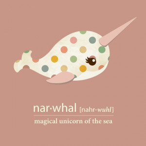 Cute Narwhal - Art Print File - Unicorn of the Sea - Personalized ...