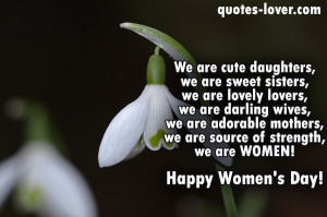 We are cute daughters, we are sweet sisters. we are lovely lovers, we ...
